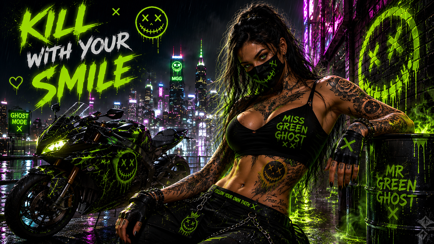 MISS GREEN GHOST - KILL WITH YOUR SMILE EDITION (Wallpapers)